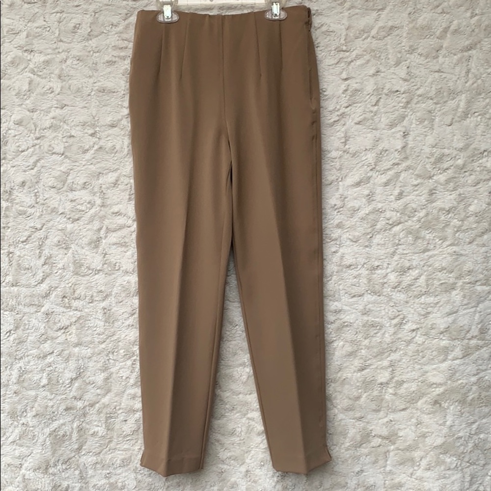 NWT Sigrid Olsen Sport Side Zip Brown Pants Sz 4P